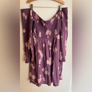 Torrid Off The Shoulder Purple Dress